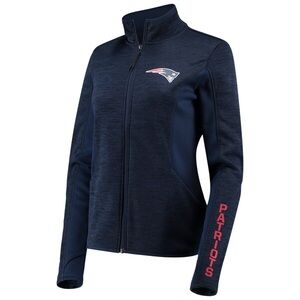 New England Patriots Women’s XL Lightweight Full Zip Fleece Thumbholes NFL